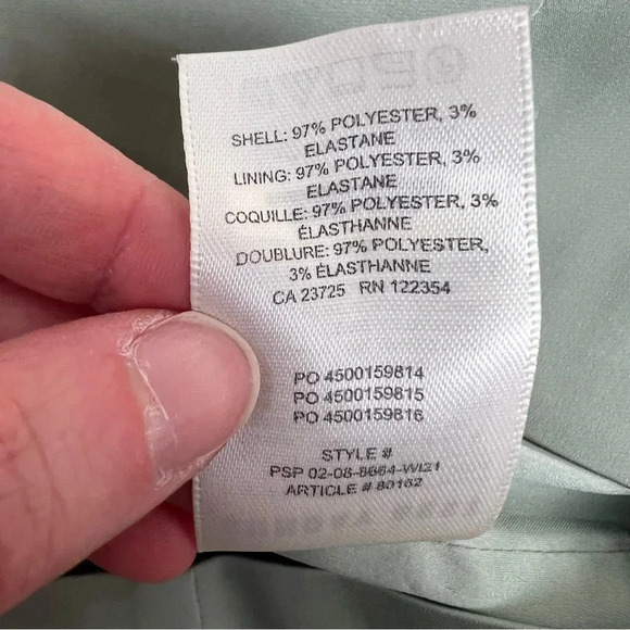 Aritzia Sunday Best Satin Mini Dress in Sage Frost Size 10 B13 - Picture 7 of 9